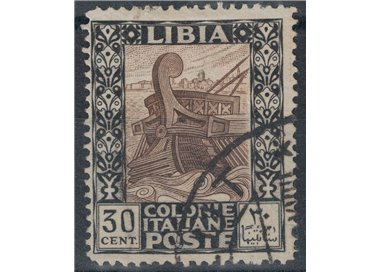 LIBYA 1924-29 Variety 30c Pictorial with watermark US letters