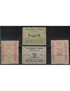 ITALIA LUOGOTENENZA 1945 Servizi Privati, Frontiera Italo-Svizzera 4v MNH**
