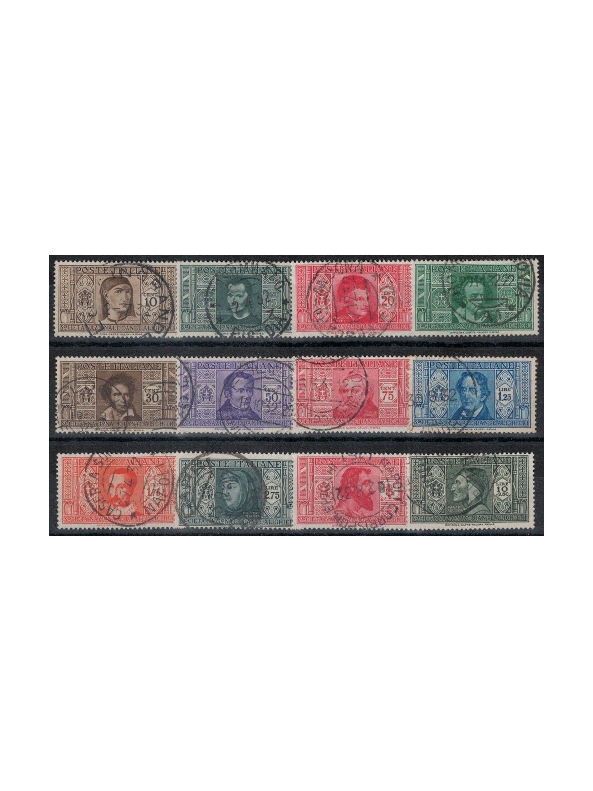 ITALIA REGNO 1932 Dante Alighieri 12v us ©