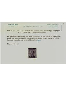 ITALIA REGNO 1922-23 BLP 50c violetto us ©