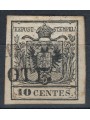 LOMBARDY-VENETIAN KINGDOM 1850 Coat of Arms 10c black us ©