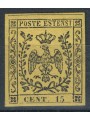 DUCATO DI MODENA 1852 Aquila estense 15c giallo MH* ©