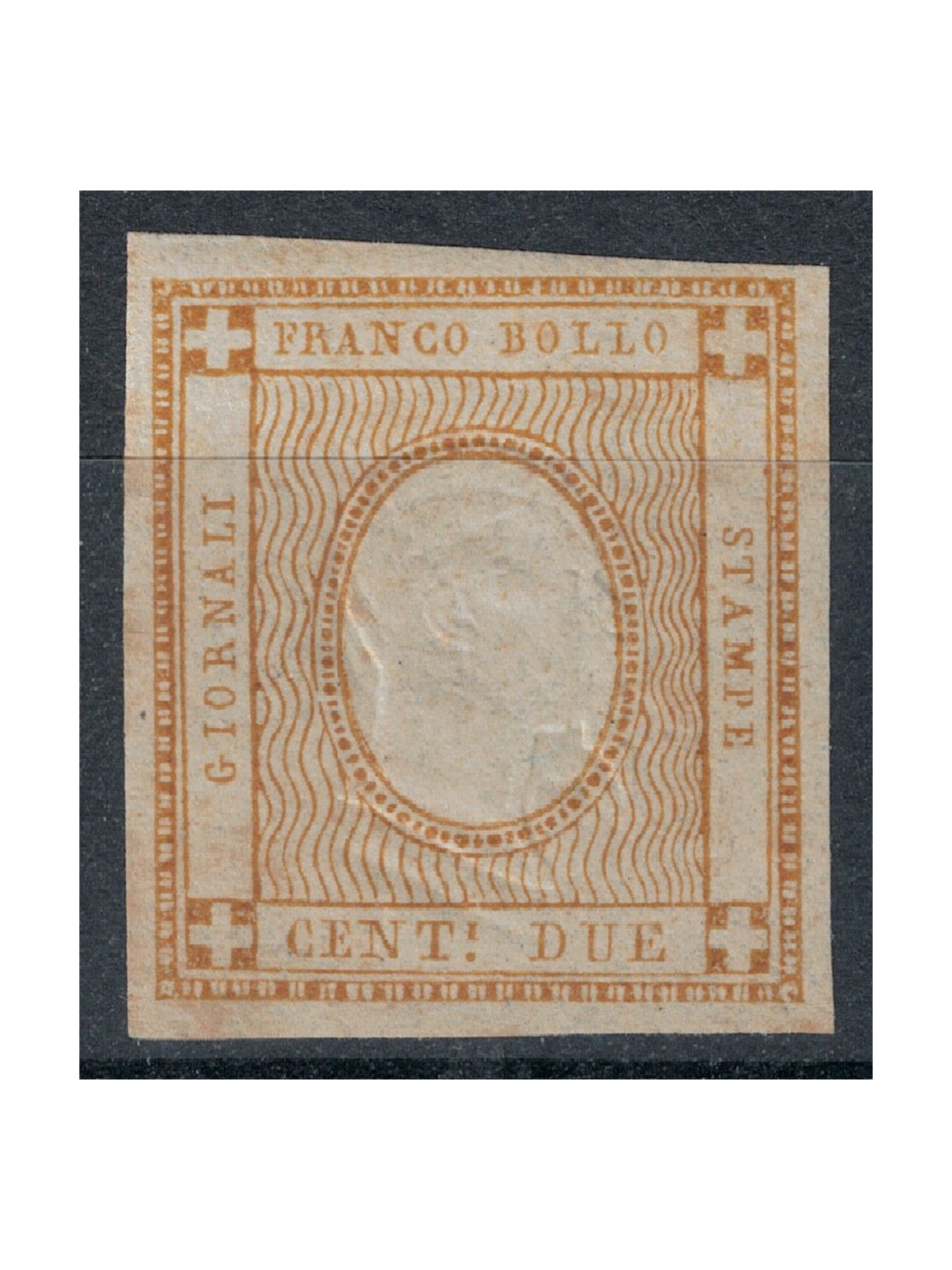 ITALY KINGDOM 1862 Variety 2c bistro with effigy instead of the MNH** number ©