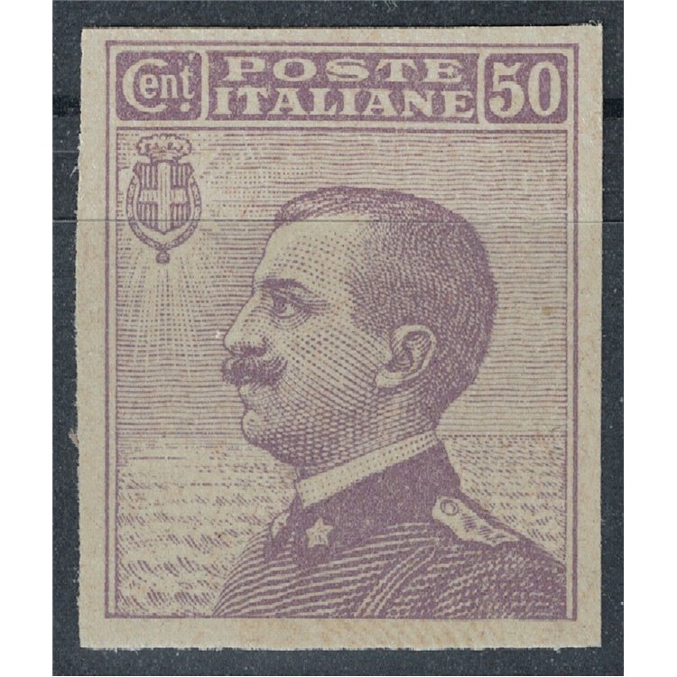 ITALY KINGDOM 1908 Michetti, archival proof of the 50c violet MNH** ©