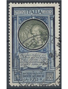 ITALY KINGDOM 1932 Dante Alighieri 100£ us ©