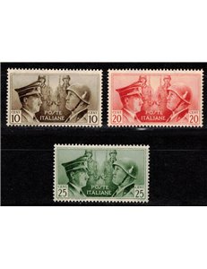 ITALIA REGNO 1941 Fratellanza d'armi (non emessi) 3v MH*