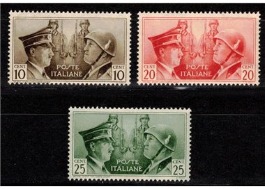 ITALIA REGNO 1941 Fratellanza d'armi (non emessi) 3v MH*