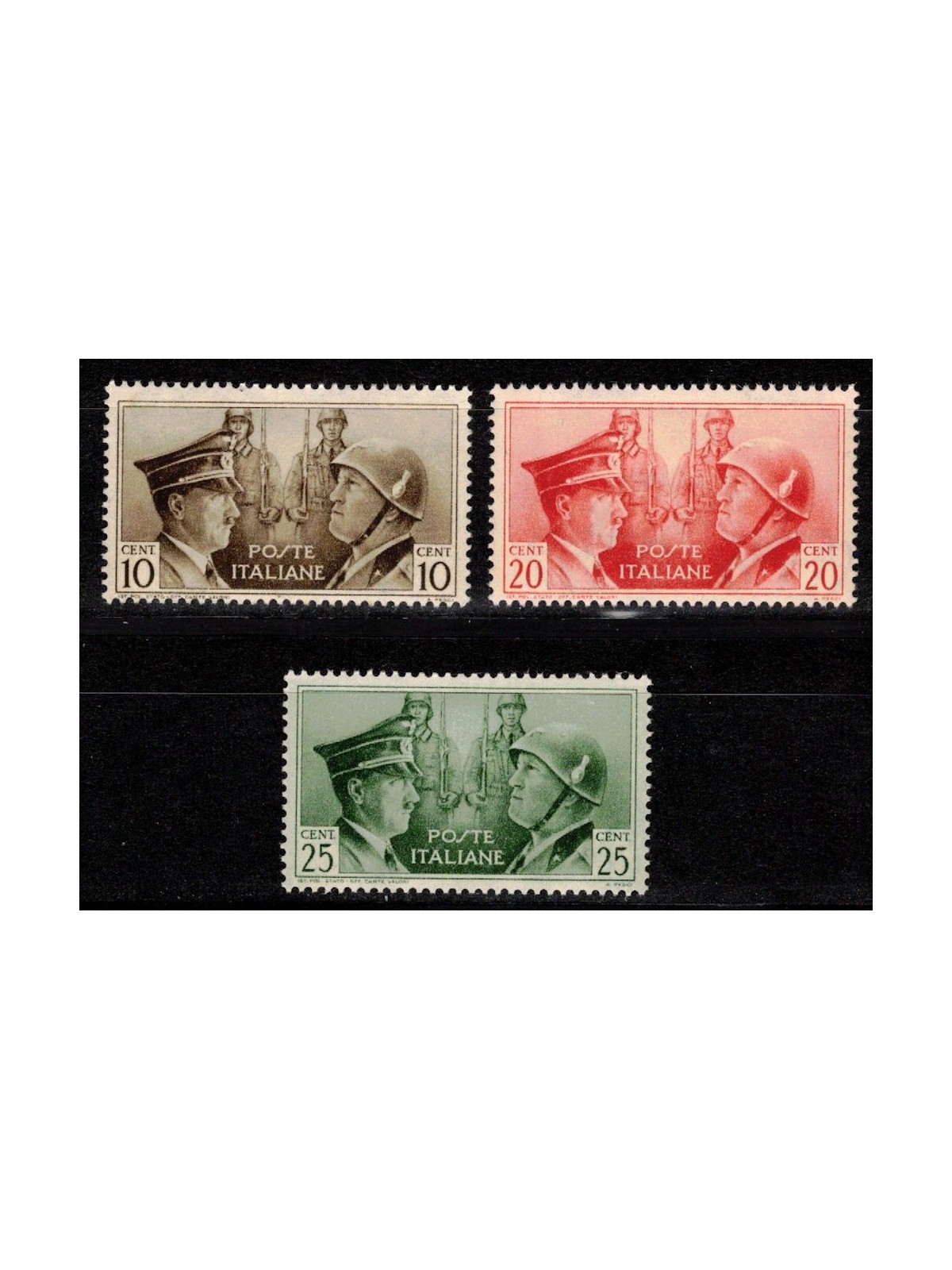 ITALIA REGNO 1941 Fratellanza d'armi (non emessi) 3v MH*