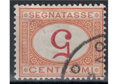 ITALIA REGNO 1890-94 Varietà Segnatasse 5c (cifra capovolta) us