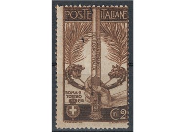 ITALIA REGNO 1911 Varietà 2c Unità d'Italia dentellato 13½ MH*