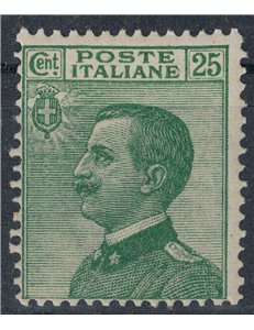 ITALIA REGNO 1927 Michetti 25c verde MH*
