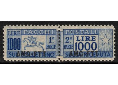 TRIESTE A 1954 Pacchi postali £ 1000, cavallino (lineare) MNH** ©