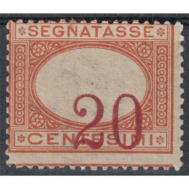 ITALY KINGDOM 1890-94 Variety Postage Due 20c (moved figure) MH* ©