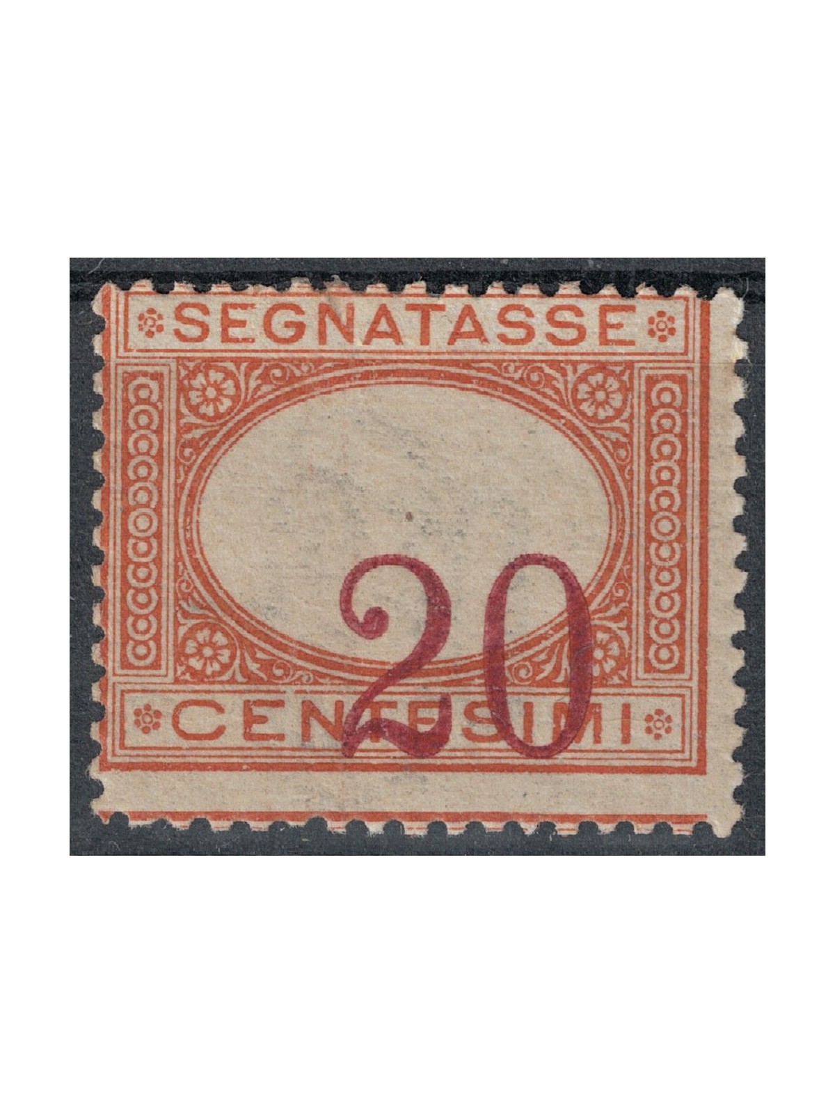 ITALY KINGDOM 1890-94 Variety Postage Due 20c (moved figure) MH* ©