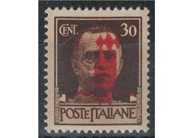 ITALY RSI 1944 Variety 30c Imperial (double overprint) MNH**