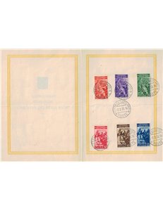 VATICANO 1935 Congresso Giuridico Internazionale su folder ufficiale 6v us