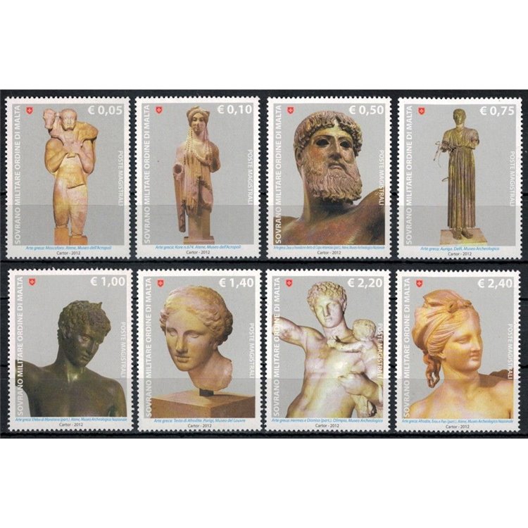 SMOM 2012 Sculpture in Art (2nd series) 8v MNH**