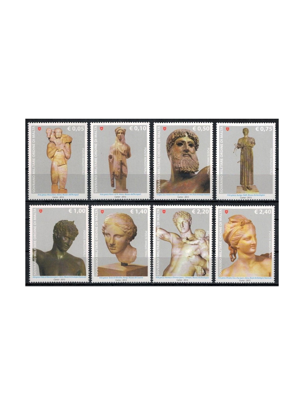 SMOM 2012 Sculpture in Art (2nd series) 8v MNH**