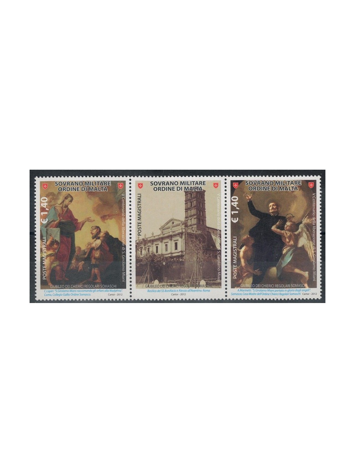 SMOM 2012 Giubileo dei Chierici 2v MNH**