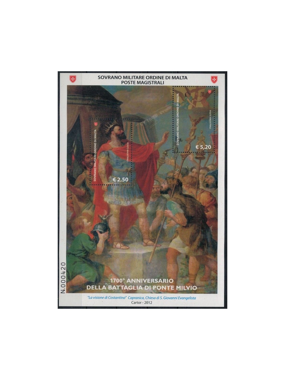 SMOM 2012 Battle of Ponte Milvio s/s MNH**