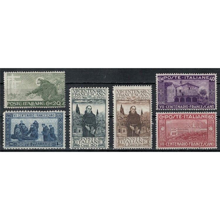 ITALY KINGDOM 1926 San Francesco 6v MH*