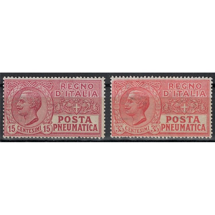 ITALIA REGNO 1927-28 Posta Pneumatica 2v MH*