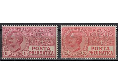 ITALIA REGNO 1927-28 Posta Pneumatica 2v MH*