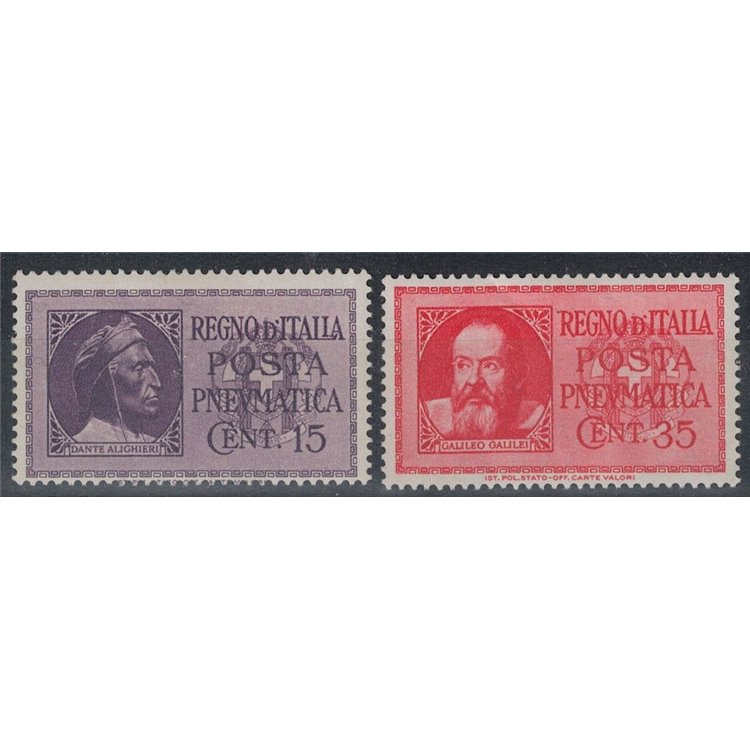 ITALY KINGDOM 1933 Pneumatic Mail 2v MH*