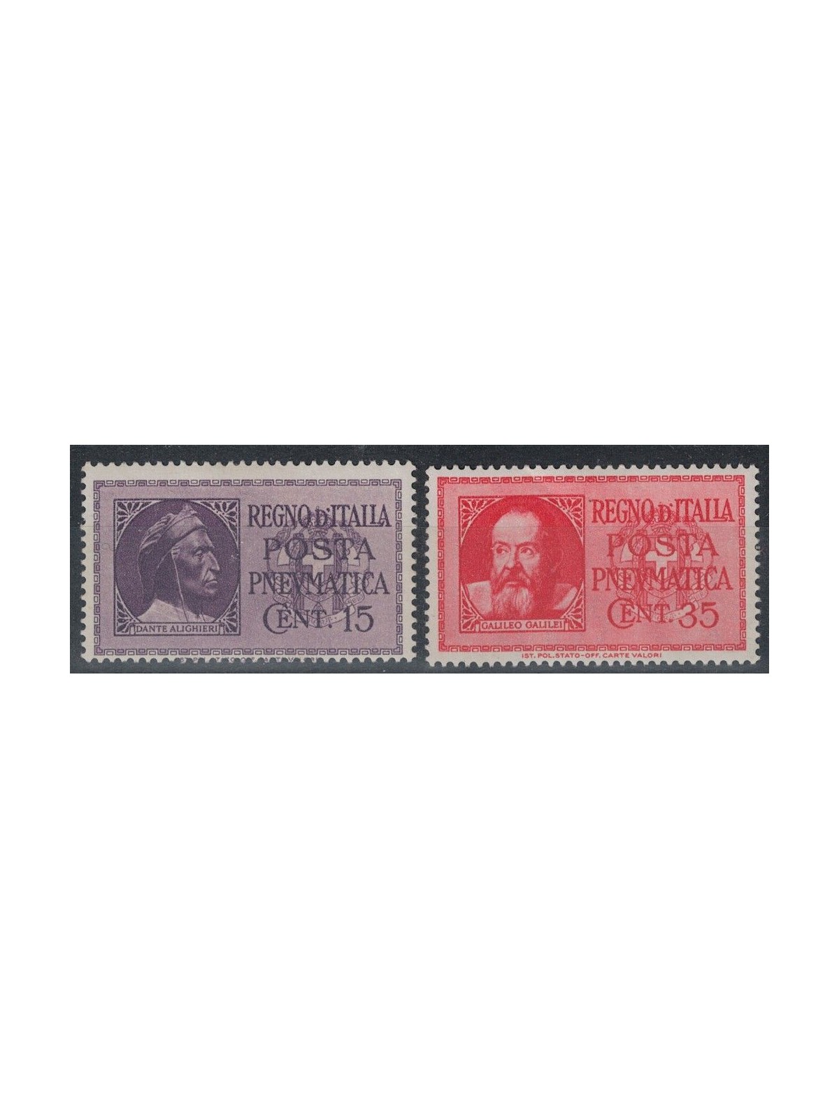 ITALY KINGDOM 1933 Pneumatic Mail 2v MH*