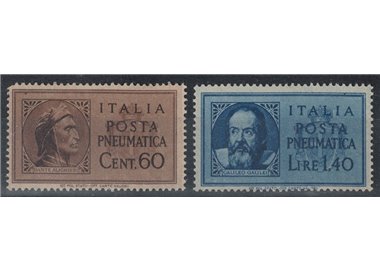 ITALY LIEUTENANCY 1945 Dante and Galileo, pneumatic post 2v MH*