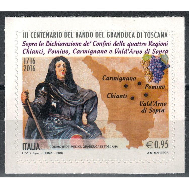 ITALIA 2016 Granduca di Toscana MNH**