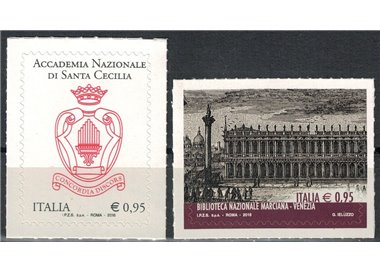 ITALIA 2016 Biblioteca e Accademia 2v MNH**