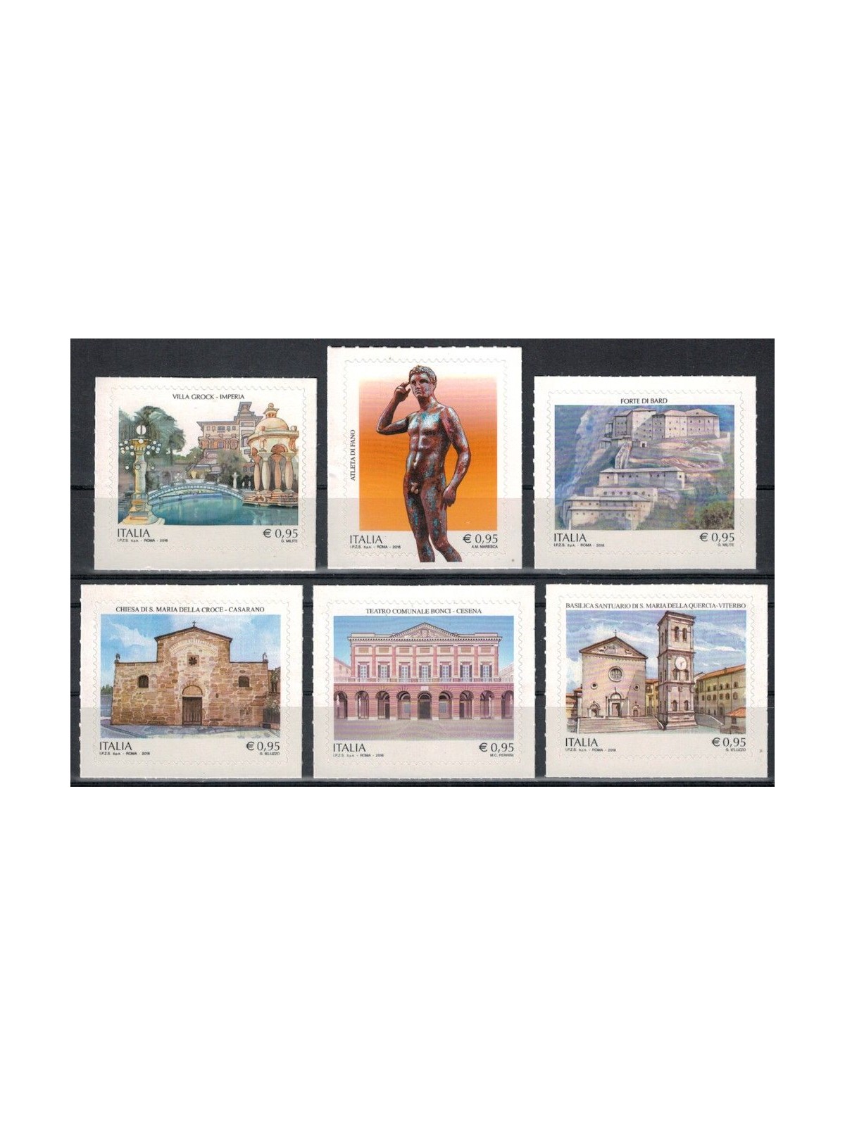 ITALY 2016 Artistic Heritage 6v MNH**