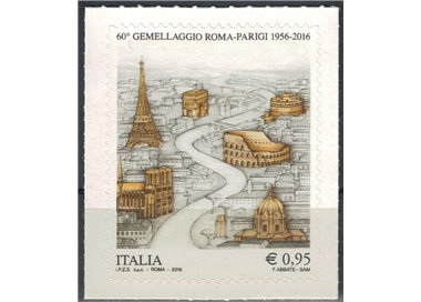 ITALY 2016 Rome-Paris Twinning MNH**
