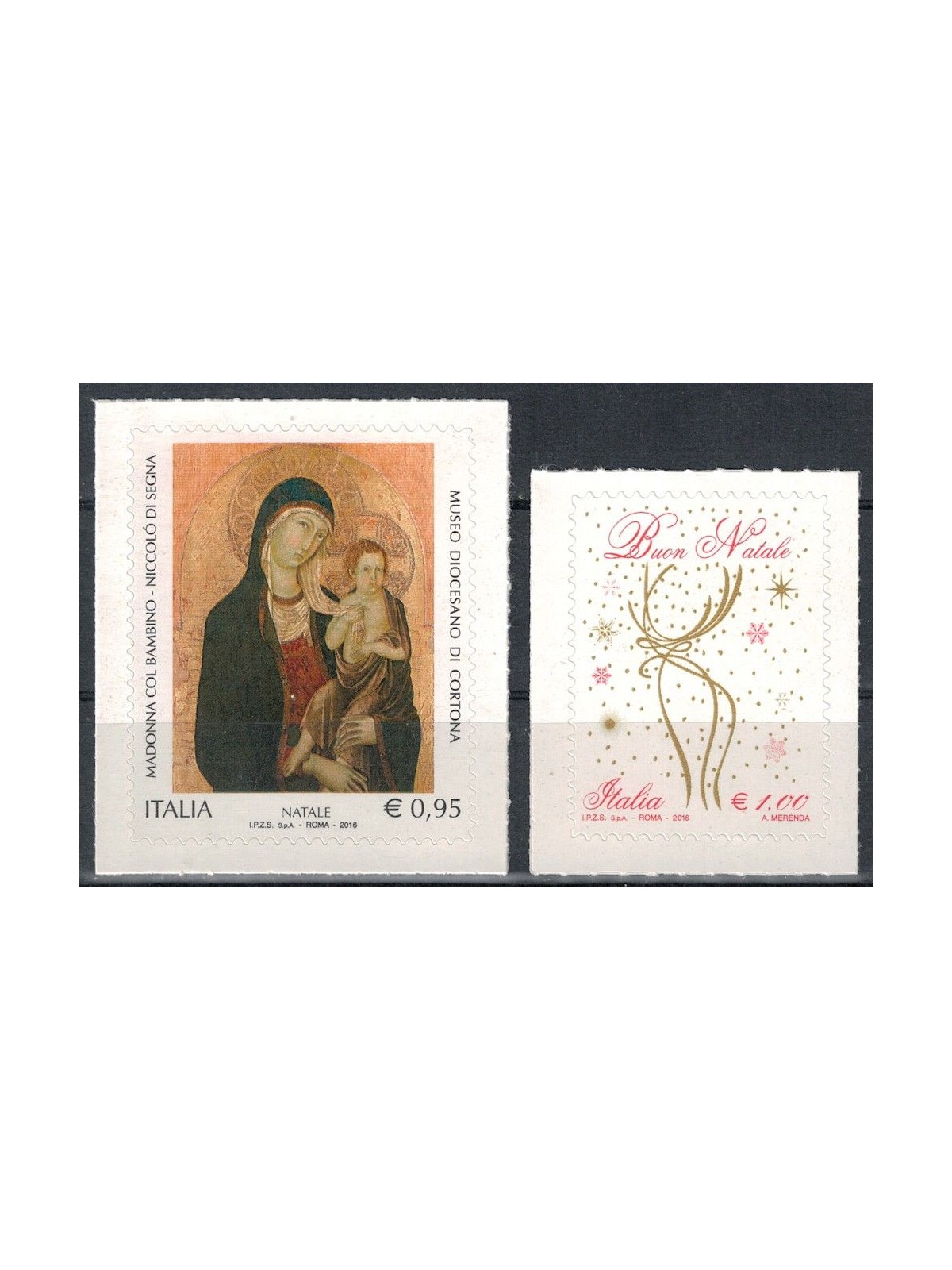 ITALIA 2016 Natale 2v MNH**