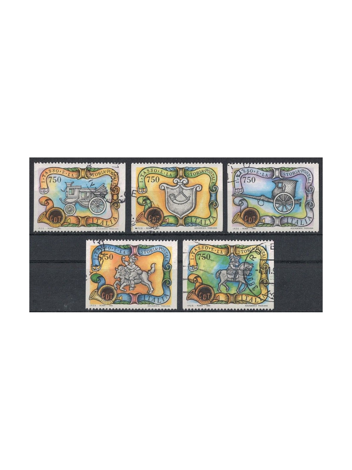 ITALY 1993 Cornello dei Tasso 5v from booklet us