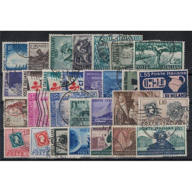 ITALY 1951 Complete Year 29v us