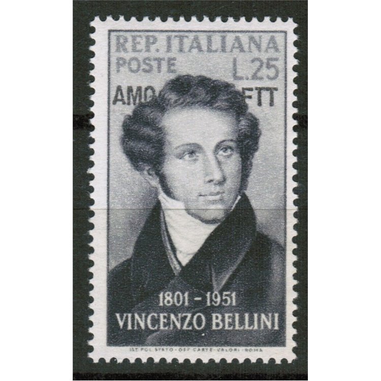 TRIESTE A 1952 Vincenzo Bellini MNH**