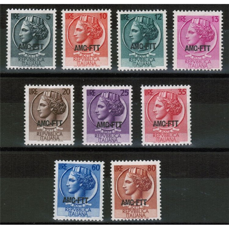 TRIESTE A 1953-54 Siracusana 9v MNH**
