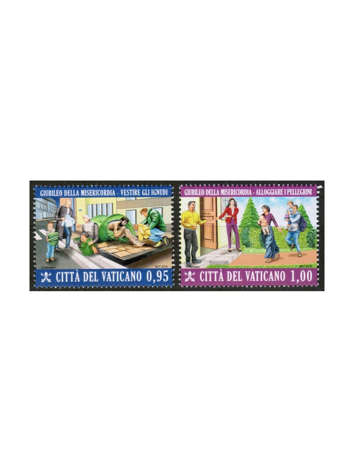 VATICANO 2016 Giubileo della misericordia 2ª emissione 2v MNH**