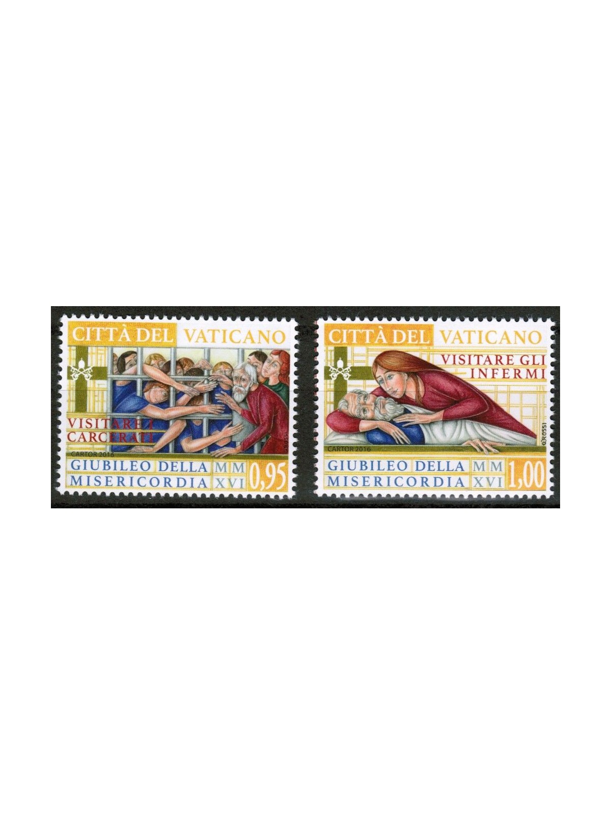 VATICANO 2016 Giubileo della misericordia 3ª emissione 2v MNH**
