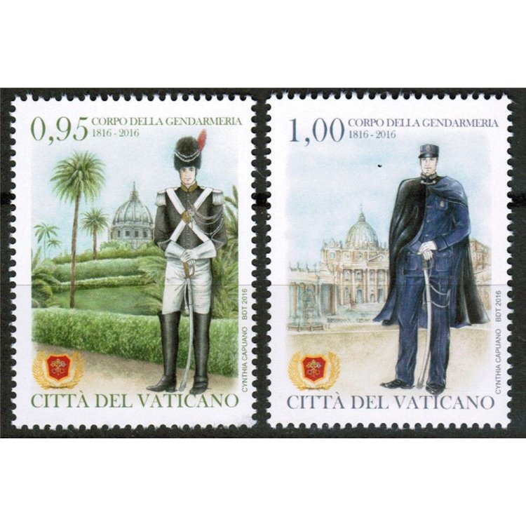 VATICAN 2016 Vatican Gendarmerie 2v MNH**