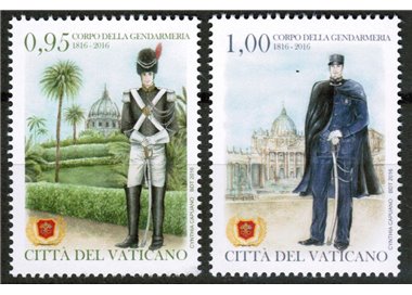 VATICANO 2016 Gendarmeria del Vaticano 2v MNH**