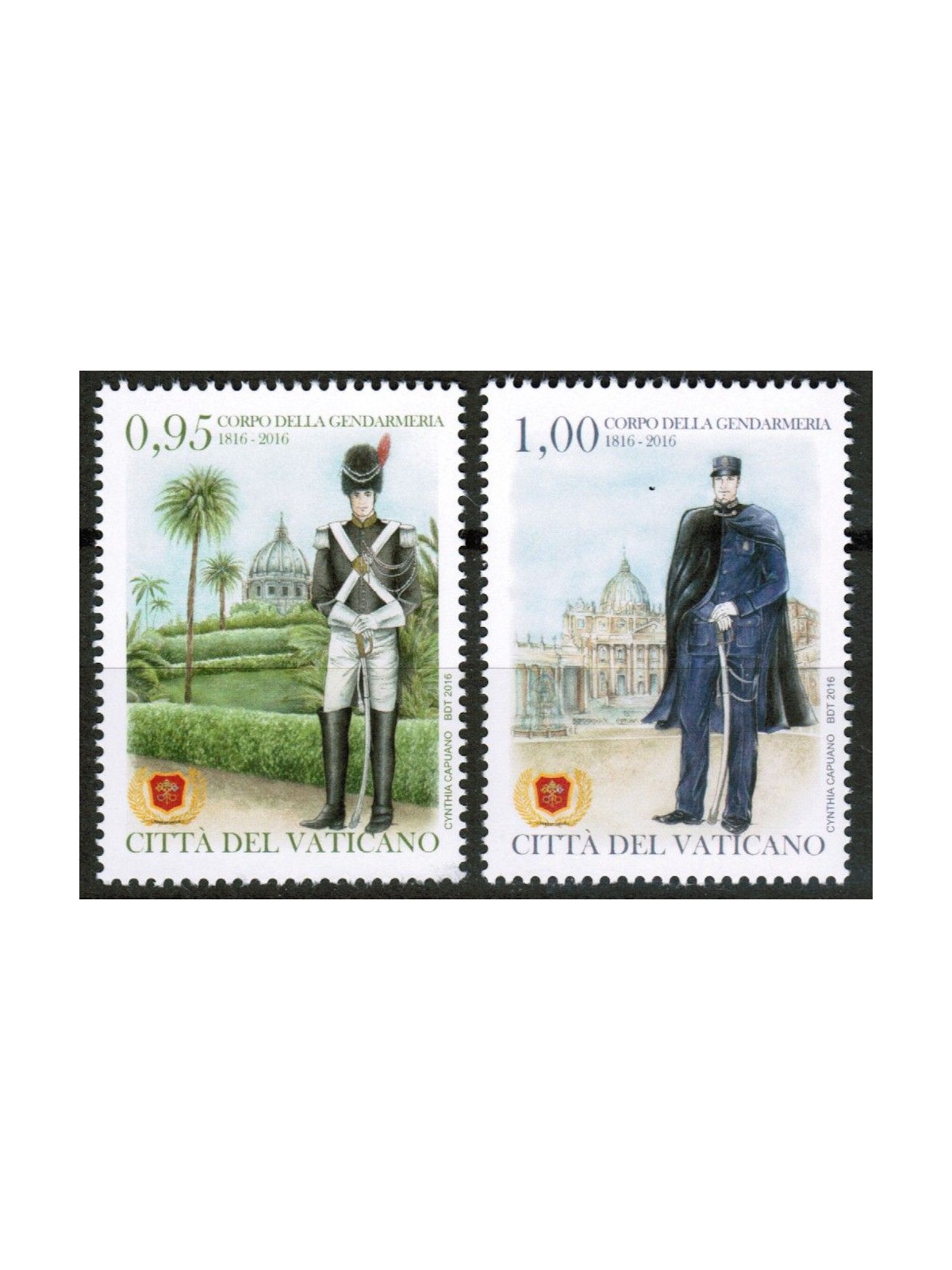 VATICAN 2016 Vatican Gendarmerie 2v MNH**