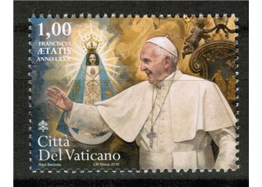 VATICANO 2016 Genetliaco di Papa Francesco  MNH**