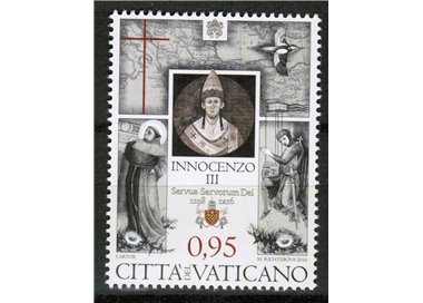 VATICANO 2016 Morte di Innocenzo III MNH**