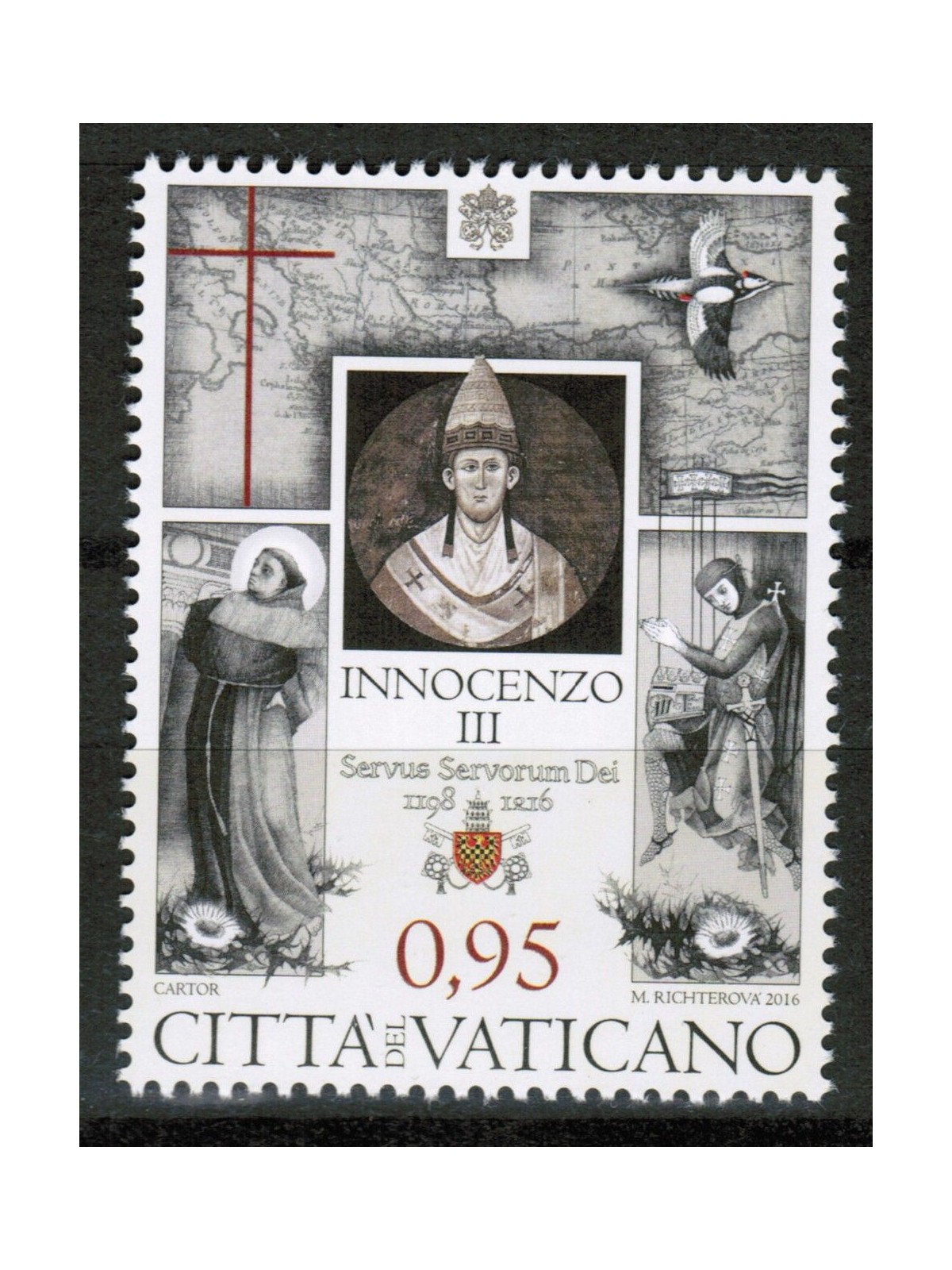 VATICANO 2016 Morte di Innocenzo III MNH**