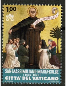 VATICANO 2016 San Massimiliano Maria Kolbe MNH**
