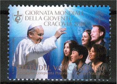 VATICANO 2016 Giornata mondiale della gioventù MNH**