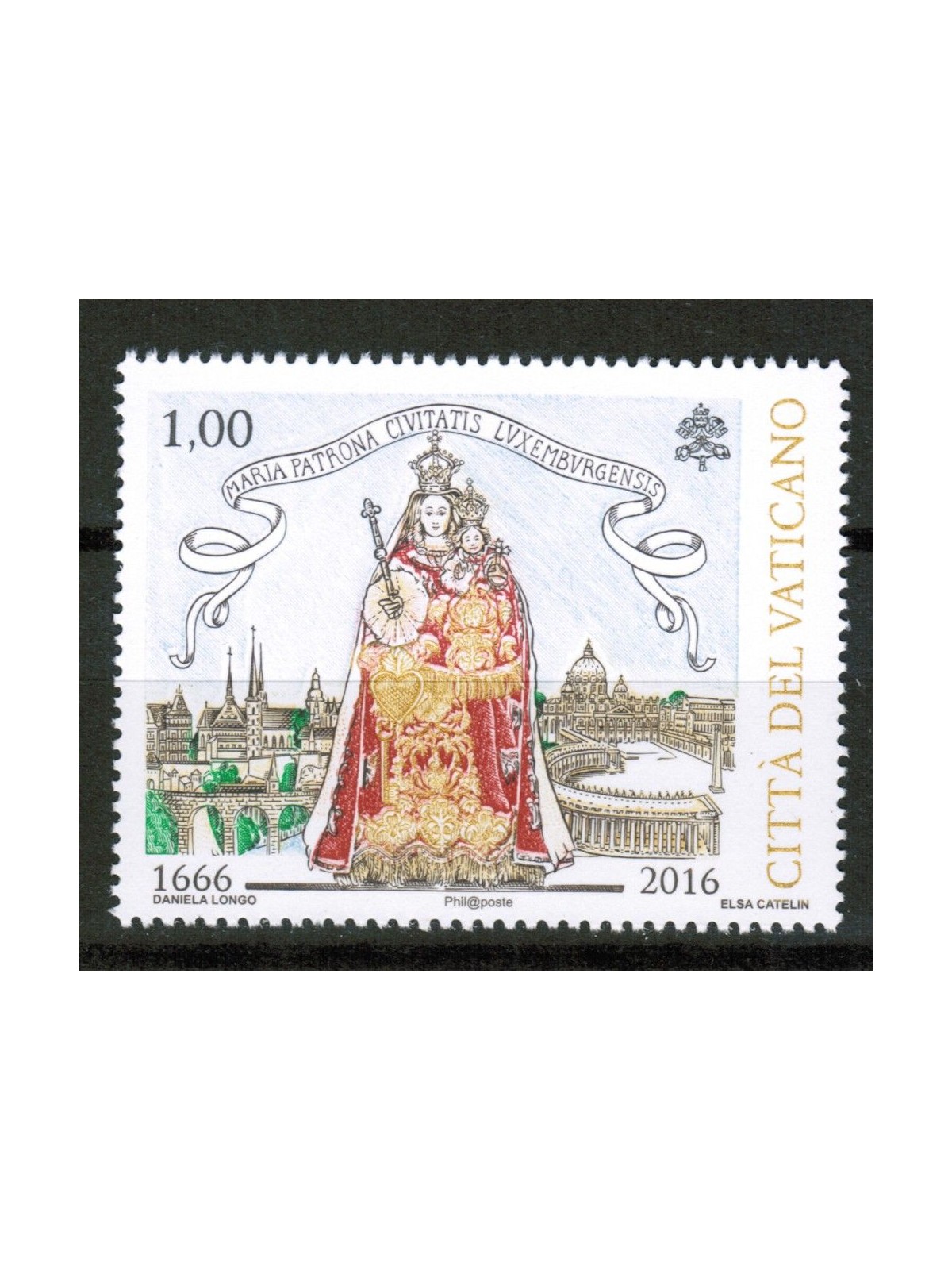 VATICAN 2016 Election of the Virgin Mary MNH**